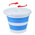 Plastic Bucket Fishing Beach Home Cleaning Collapsible Bucket Round Outdoor Waterproof Folding Bucket With Lids